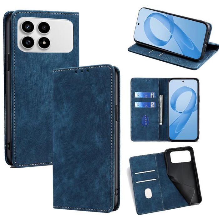 Funda de cuero magnética para teléfono con cepillo antirrobo RFID, For Redmi A7 Pro 171mm / Poco C85x 5G, For Redmi Turbo 5 Max 5G / Poco X8 Pro Max 5G, For Redmi Turbo 5 5G / Poco X8 Pro 5G, For Redmi K90 Pro Max 5G / Poco F8 Ultra                    ...