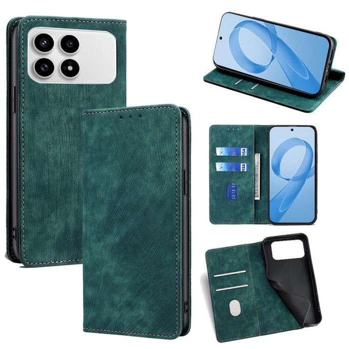 Funda de cuero magnética para teléfono con cepillo antirrobo RFID, For Redmi A7 Pro 171mm / Poco C85x 5G, For Redmi Turbo 5 Max 5G / Poco X8 Pro Max 5G, For Redmi Turbo 5 5G / Poco X8 Pro 5G, For Redmi K90 Pro Max 5G / Poco F8 Ultra                    ...
