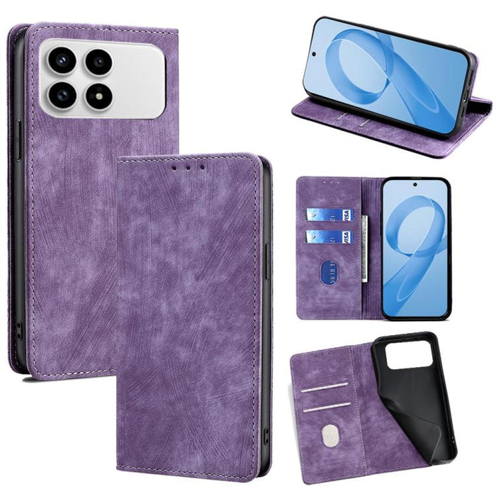 Funda de cuero magnética para teléfono con cepillo antirrobo RFID, For Redmi A7 Pro 171mm / Poco C85x 5G, For Redmi Turbo 5 Max 5G / Poco X8 Pro Max 5G, For Redmi Turbo 5 5G / Poco X8 Pro 5G, For Redmi K90 Pro Max 5G / Poco F8 Ultra                    ...