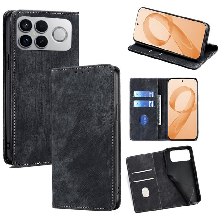 Funda de cuero magnética para teléfono con cepillo antirrobo RFID, For Redmi A7 Pro 171mm / Poco C85x 5G, For Redmi Turbo 5 Max 5G / Poco X8 Pro Max 5G, For Redmi Turbo 5 5G / Poco X8 Pro 5G, For Redmi K90 Pro Max 5G / Poco F8 Ultra                    ...