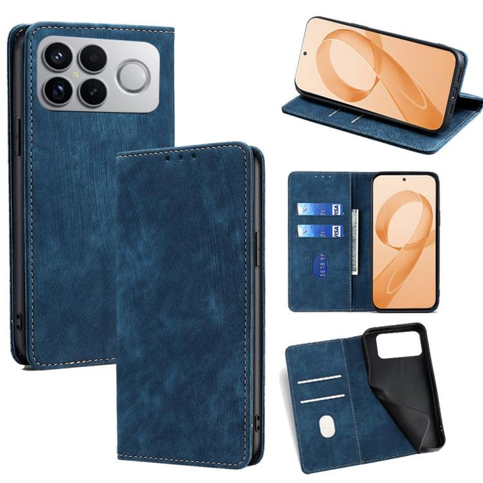 Funda de cuero magnética para teléfono con cepillo antirrobo RFID, For Redmi A7 Pro 171mm / Poco C85x 5G, For Redmi Turbo 5 Max 5G / Poco X8 Pro Max 5G, For Redmi Turbo 5 5G / Poco X8 Pro 5G, For Redmi K90 Pro Max 5G / Poco F8 Ultra                    ...