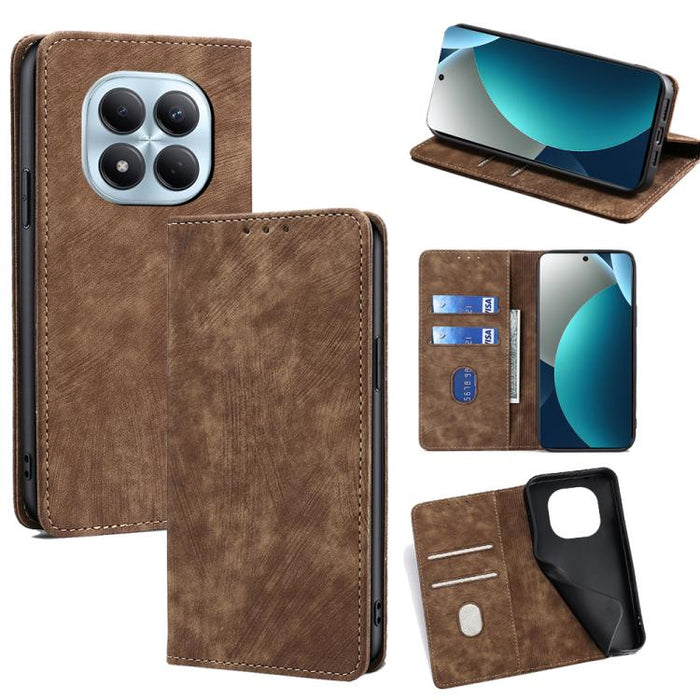Funda de cuero magnética para teléfono con cepillo antirrobo RFID, For Redmi A7 Pro 171mm / Poco C85x 5G, For Redmi Turbo 5 Max 5G / Poco X8 Pro Max 5G, For Redmi Turbo 5 5G / Poco X8 Pro 5G, For Redmi K90 Pro Max 5G / Poco F8 Ultra                    ...