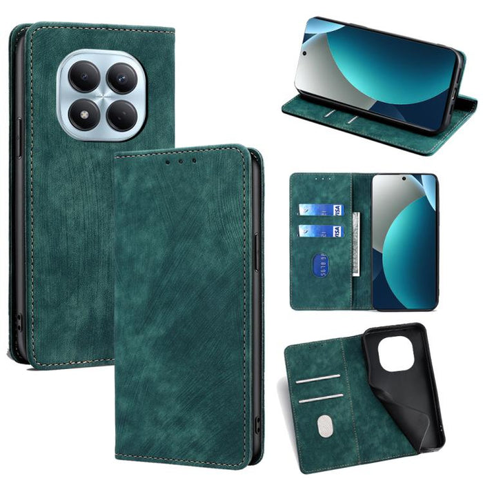 Funda de cuero magnética para teléfono con cepillo antirrobo RFID, For Redmi A7 Pro 171mm / Poco C85x 5G, For Redmi Turbo 5 Max 5G / Poco X8 Pro Max 5G, For Redmi Turbo 5 5G / Poco X8 Pro 5G, For Redmi K90 Pro Max 5G / Poco F8 Ultra                    ...