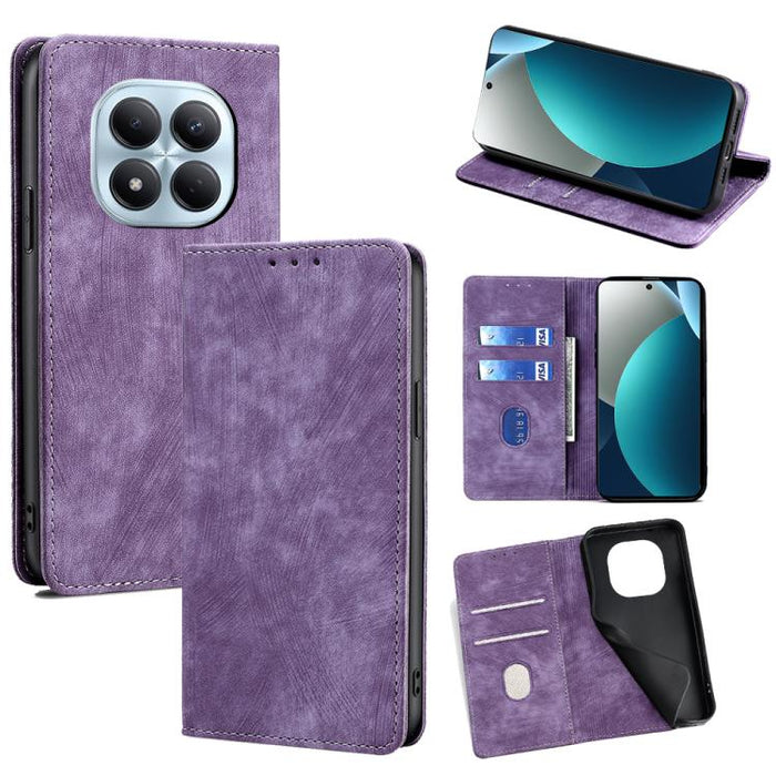 Funda de cuero magnética para teléfono con cepillo antirrobo RFID, For Redmi A7 Pro 171mm / Poco C85x 5G, For Redmi Turbo 5 Max 5G / Poco X8 Pro Max 5G, For Redmi Turbo 5 5G / Poco X8 Pro 5G, For Redmi K90 Pro Max 5G / Poco F8 Ultra                    ...