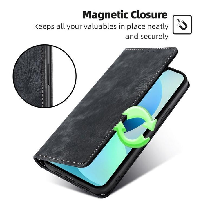 Funda de cuero magnética para teléfono con cepillo antirrobo RFID, For Redmi A7 Pro 171mm / Poco C85x 5G, For Redmi Turbo 5 Max 5G / Poco X8 Pro Max 5G, For Redmi Turbo 5 5G / Poco X8 Pro 5G, For Redmi K90 Pro Max 5G / Poco F8 Ultra                    ...