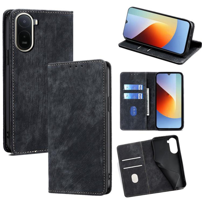 Funda de cuero magnética para teléfono con cepillo antirrobo RFID, For Redmi A7 Pro 171mm / Poco C85x 5G, For Redmi Turbo 5 Max 5G / Poco X8 Pro Max 5G, For Redmi Turbo 5 5G / Poco X8 Pro 5G, For Redmi K90 Pro Max 5G / Poco F8 Ultra                    ...