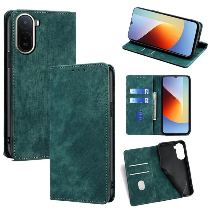 Funda de cuero magnética para teléfono con cepillo antirrobo RFID, For Redmi A7 Pro 171mm / Poco C85x 5G, For Redmi Turbo 5 Max 5G / Poco X8 Pro Max 5G, For Redmi Turbo 5 5G / Poco X8 Pro 5G, For Redmi K90 Pro Max 5G / Poco F8 Ultra                    ...