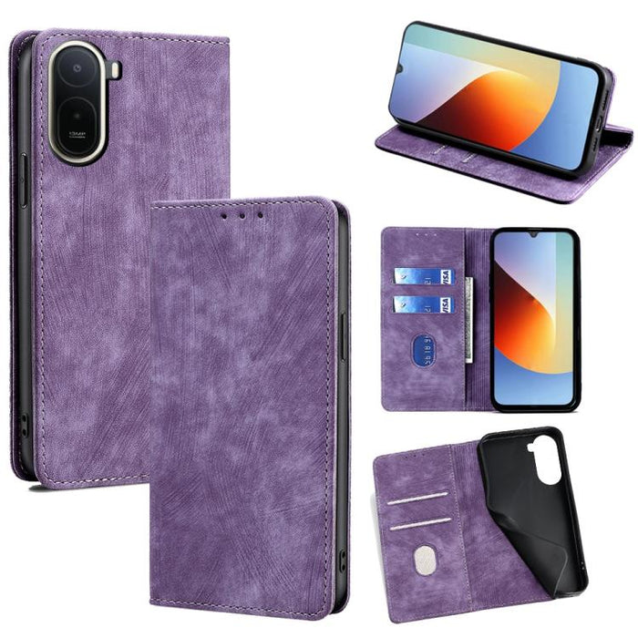 Funda de cuero magnética para teléfono con cepillo antirrobo RFID, For Redmi A7 Pro 171mm / Poco C85x 5G, For Redmi Turbo 5 Max 5G / Poco X8 Pro Max 5G, For Redmi Turbo 5 5G / Poco X8 Pro 5G, For Redmi K90 Pro Max 5G / Poco F8 Ultra                    ...