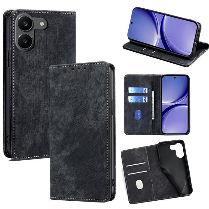 Funda de cuero magnética para teléfono con cepillo antirrobo RFID, For Redmi A7 Pro 171mm / Poco C85x 5G, For Redmi Turbo 5 Max 5G / Poco X8 Pro Max 5G, For Redmi Turbo 5 5G / Poco X8 Pro 5G, For Redmi K90 Pro Max 5G / Poco F8 Ultra                    ...