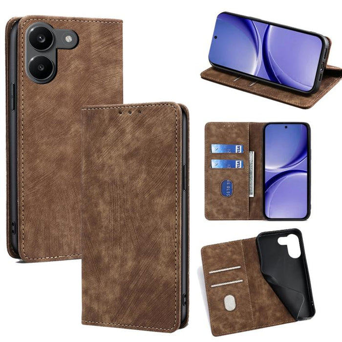 Funda de cuero magnética para teléfono con cepillo antirrobo RFID, For Redmi A7 Pro 171mm / Poco C85x 5G, For Redmi Turbo 5 Max 5G / Poco X8 Pro Max 5G, For Redmi Turbo 5 5G / Poco X8 Pro 5G, For Redmi K90 Pro Max 5G / Poco F8 Ultra                    ...