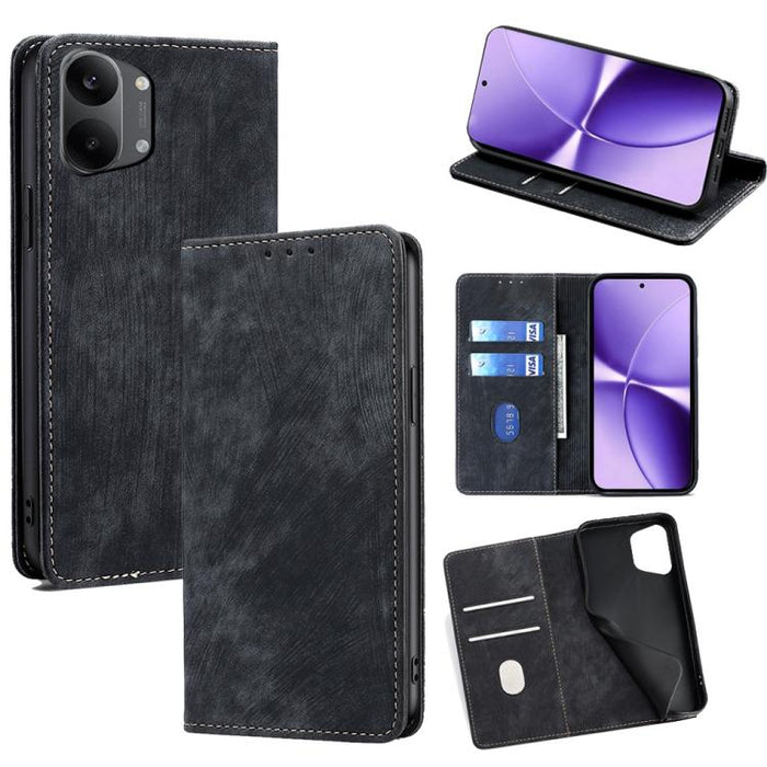 Funda de cuero magnética para teléfono con cepillo antirrobo RFID, For Redmi A7 Pro 171mm / Poco C85x 5G, For Redmi Turbo 5 Max 5G / Poco X8 Pro Max 5G, For Redmi Turbo 5 5G / Poco X8 Pro 5G, For Redmi K90 Pro Max 5G / Poco F8 Ultra                    ...