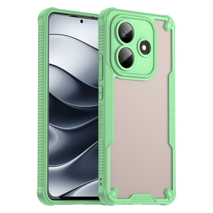 Funda híbrida de TPU para PC con revestimiento de Armor Glaze, For Redmi Note 15 4G / 5G Global 164mm, For Redmi Note 15 Pro 5G Global 163.6mm, For Redmi Note 14 5G China, For Redmi Note 14 5G Global, For Redmi Note 14 Pro+ 5G, For Redmi Note 14 Pro 5G