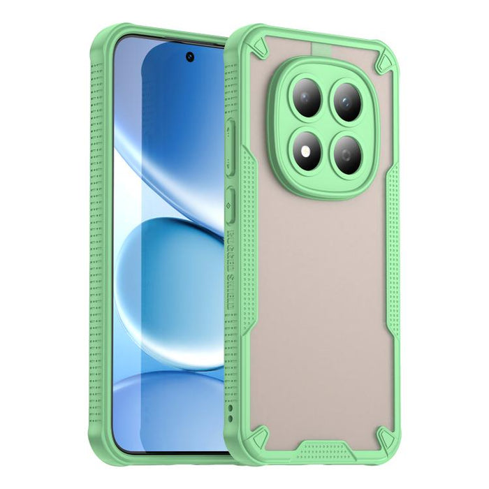 Funda híbrida de TPU para PC con revestimiento de Armor Glaze, For Redmi Note 15 4G / 5G Global 164mm, For Redmi Note 15 Pro 5G Global 163.6mm, For Redmi Note 14 5G China, For Redmi Note 14 5G Global, For Redmi Note 14 Pro+ 5G, For Redmi Note 14 Pro 5G