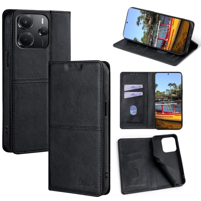 Funda de cuero magnética para teléfono con textura de vaca, For Redmi A7 Pro 171mm / Poco C85x 5G, For Redmi Turbo 5 Max 5G / Poco X8 Pro Max 5G, For Redmi Turbo 5 5G / Poco X8 Pro 5G, For Redmi K90 Pro Max 5G / Poco F8 Ultra                           ...