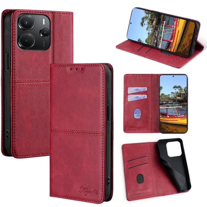 Funda de cuero magnética para teléfono con textura de vaca, For Redmi A7 Pro 171mm / Poco C85x 5G, For Redmi Turbo 5 Max 5G / Poco X8 Pro Max 5G, For Redmi Turbo 5 5G / Poco X8 Pro 5G, For Redmi K90 Pro Max 5G / Poco F8 Ultra                           ...