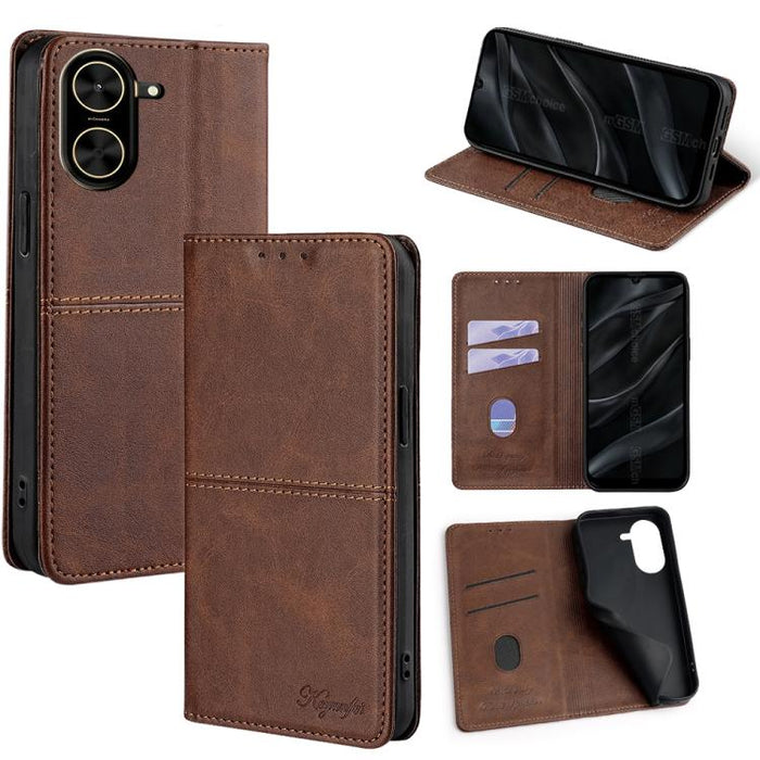 Funda de cuero magnética para teléfono con textura de vaca, For Redmi A7 Pro 171mm / Poco C85x 5G, For Redmi Turbo 5 Max 5G / Poco X8 Pro Max 5G, For Redmi Turbo 5 5G / Poco X8 Pro 5G, For Redmi K90 Pro Max 5G / Poco F8 Ultra                           ...