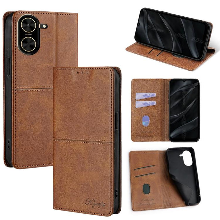 Funda de cuero magnética para teléfono con textura de vaca, For Redmi A7 Pro 171mm / Poco C85x 5G, For Redmi Turbo 5 Max 5G / Poco X8 Pro Max 5G, For Redmi Turbo 5 5G / Poco X8 Pro 5G, For Redmi K90 Pro Max 5G / Poco F8 Ultra                           ...