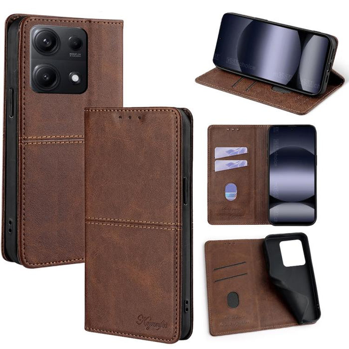 Funda de cuero magnética para teléfono con textura de vaca, For Redmi A7 Pro 171mm / Poco C85x 5G, For Redmi Turbo 5 Max 5G / Poco X8 Pro Max 5G, For Redmi Turbo 5 5G / Poco X8 Pro 5G, For Redmi K90 Pro Max 5G / Poco F8 Ultra                           ...