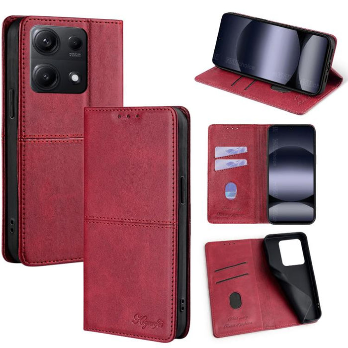 Funda de cuero magnética para teléfono con textura de vaca, For Redmi A7 Pro 171mm / Poco C85x 5G, For Redmi Turbo 5 Max 5G / Poco X8 Pro Max 5G, For Redmi Turbo 5 5G / Poco X8 Pro 5G, For Redmi K90 Pro Max 5G / Poco F8 Ultra                           ...