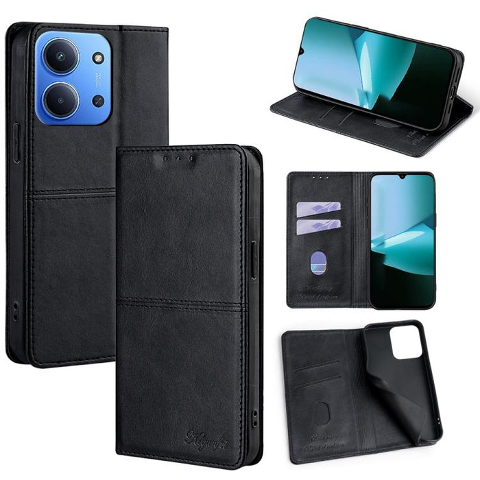 Funda de cuero magnética para teléfono con textura de vaca, For Redmi A7 Pro 171mm / Poco C85x 5G, For Redmi Turbo 5 Max 5G / Poco X8 Pro Max 5G, For Redmi Turbo 5 5G / Poco X8 Pro 5G, For Redmi K90 Pro Max 5G / Poco F8 Ultra                           ...