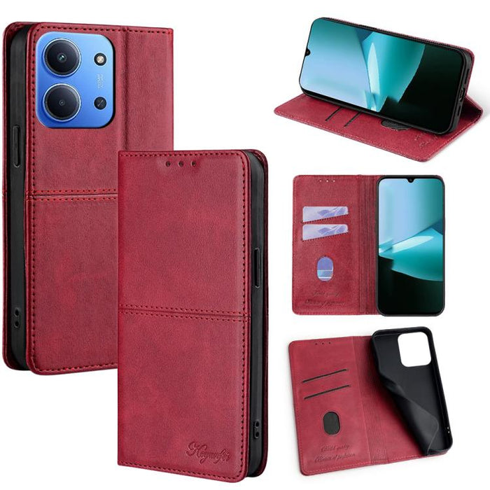 Funda de cuero magnética para teléfono con textura de vaca, For Redmi A7 Pro 171mm / Poco C85x 5G, For Redmi Turbo 5 Max 5G / Poco X8 Pro Max 5G, For Redmi Turbo 5 5G / Poco X8 Pro 5G, For Redmi K90 Pro Max 5G / Poco F8 Ultra                           ...