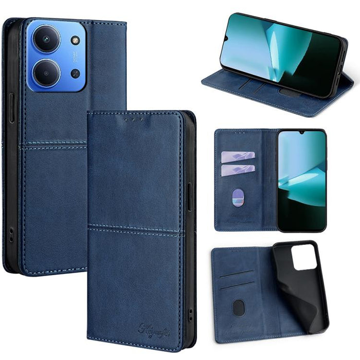 Funda de cuero magnética para teléfono con textura de vaca, For Redmi A7 Pro 171mm / Poco C85x 5G, For Redmi Turbo 5 Max 5G / Poco X8 Pro Max 5G, For Redmi Turbo 5 5G / Poco X8 Pro 5G, For Redmi K90 Pro Max 5G / Poco F8 Ultra                           ...