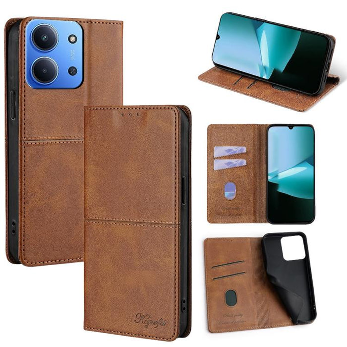 Funda de cuero magnética para teléfono con textura de vaca, For Redmi A7 Pro 171mm / Poco C85x 5G, For Redmi Turbo 5 Max 5G / Poco X8 Pro Max 5G, For Redmi Turbo 5 5G / Poco X8 Pro 5G, For Redmi K90 Pro Max 5G / Poco F8 Ultra                           ...