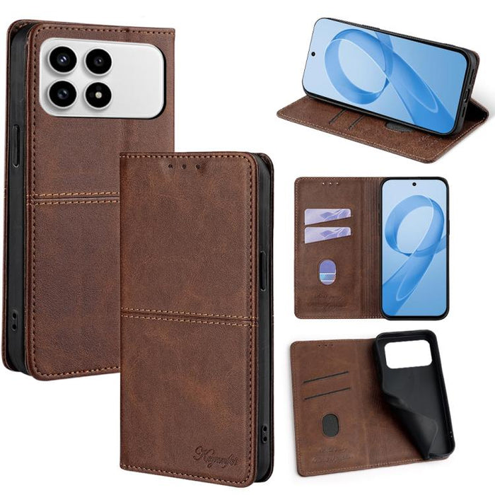 Funda de cuero magnética para teléfono con textura de vaca, For Redmi A7 Pro 171mm / Poco C85x 5G, For Redmi Turbo 5 Max 5G / Poco X8 Pro Max 5G, For Redmi Turbo 5 5G / Poco X8 Pro 5G, For Redmi K90 Pro Max 5G / Poco F8 Ultra                           ...