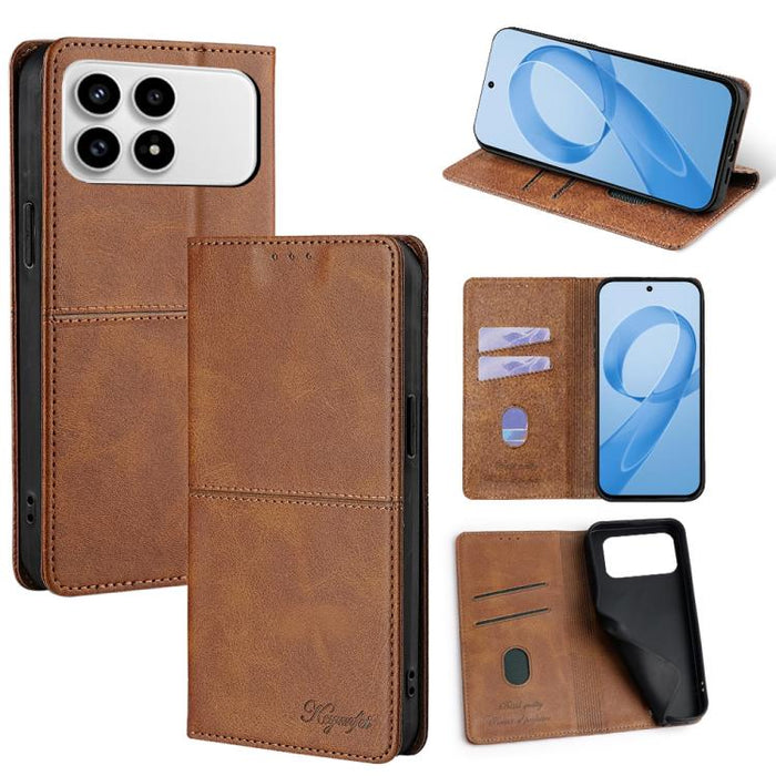 Funda de cuero magnética para teléfono con textura de vaca, For Redmi A7 Pro 171mm / Poco C85x 5G, For Redmi Turbo 5 Max 5G / Poco X8 Pro Max 5G, For Redmi Turbo 5 5G / Poco X8 Pro 5G, For Redmi K90 Pro Max 5G / Poco F8 Ultra                           ...