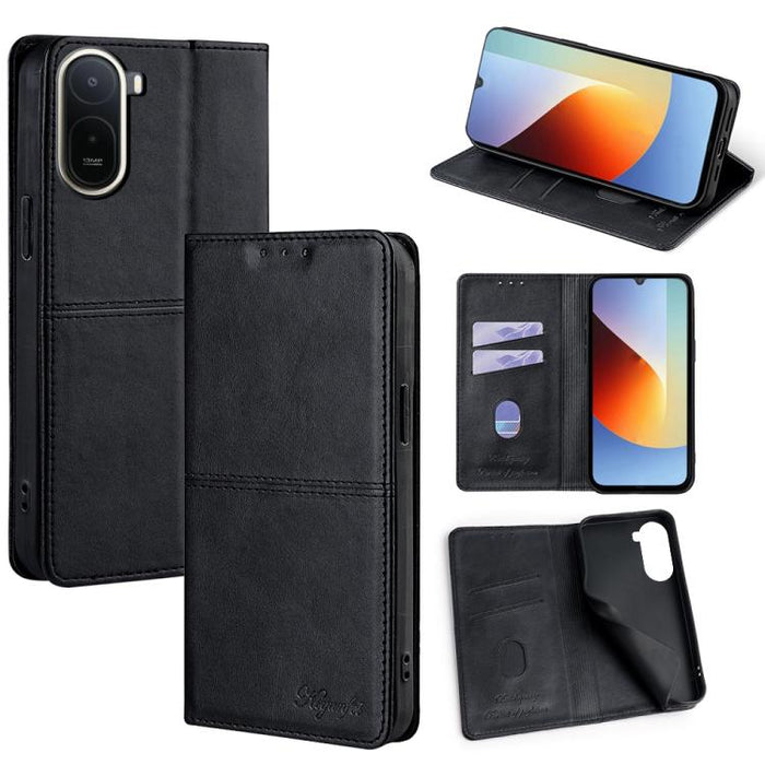 Funda de cuero magnética para teléfono con textura de vaca, For Redmi A7 Pro 171mm / Poco C85x 5G, For Redmi Turbo 5 Max 5G / Poco X8 Pro Max 5G, For Redmi Turbo 5 5G / Poco X8 Pro 5G, For Redmi K90 Pro Max 5G / Poco F8 Ultra                           ...