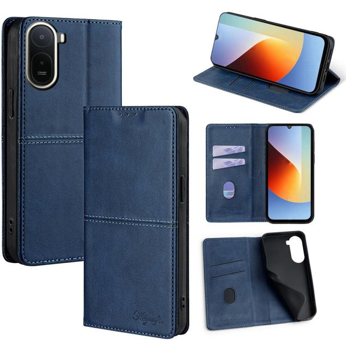 Funda de cuero magnética para teléfono con textura de vaca, For Redmi A7 Pro 171mm / Poco C85x 5G, For Redmi Turbo 5 Max 5G / Poco X8 Pro Max 5G, For Redmi Turbo 5 5G / Poco X8 Pro 5G, For Redmi K90 Pro Max 5G / Poco F8 Ultra                           ...