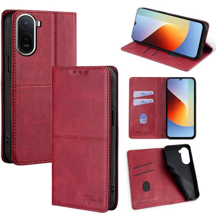 Funda de cuero magnética para teléfono con textura de vaca, For Redmi A7 Pro 171mm / Poco C85x 5G, For Redmi Turbo 5 Max 5G / Poco X8 Pro Max 5G, For Redmi Turbo 5 5G / Poco X8 Pro 5G, For Redmi K90 Pro Max 5G / Poco F8 Ultra                           ...