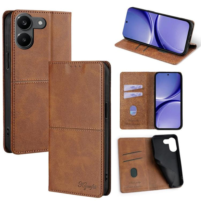 Funda de cuero magnética para teléfono con textura de vaca, For Redmi A7 Pro 171mm / Poco C85x 5G, For Redmi Turbo 5 Max 5G / Poco X8 Pro Max 5G, For Redmi Turbo 5 5G / Poco X8 Pro 5G, For Redmi K90 Pro Max 5G / Poco F8 Ultra                           ...
