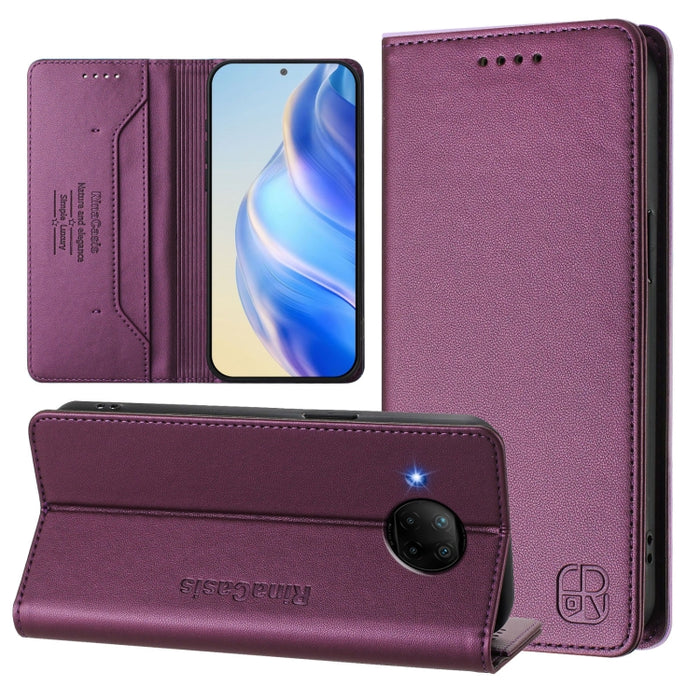 Estuche para teléfono de cuero con doble pliegue y succión magnética y RFID RC01, For Xiaomi 11T / 11T Pro, For Xiaomi Poco X3 GT, For Xiaomi Poco X3 / X3 NFC / X3 Pro, For Xiaomi Mi 11 Ultra, For Xiaomi Mi 11 Pro, For Xiaomi Mi 11                     ...