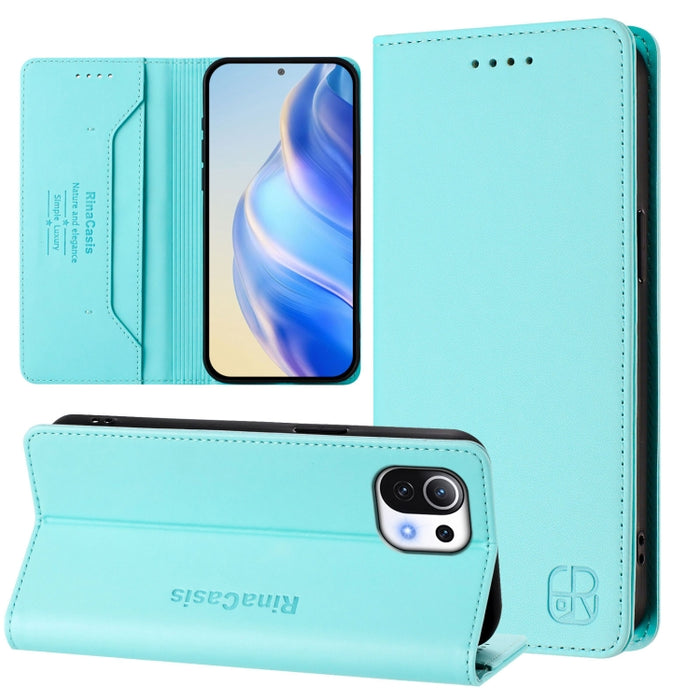 Estuche para teléfono de cuero con doble pliegue y succión magnética y RFID RC01, For Xiaomi 13 Lite 5G / Civi 2, For Xiaomi 13 Pro 5G, For Xiaomi 13 5G, For Xiaomi 12S Ultra, For Xiaomi 12 Pro / 12S Pro, For Xiaomi 12 5G / 12X 5G / 12S 5G             ...