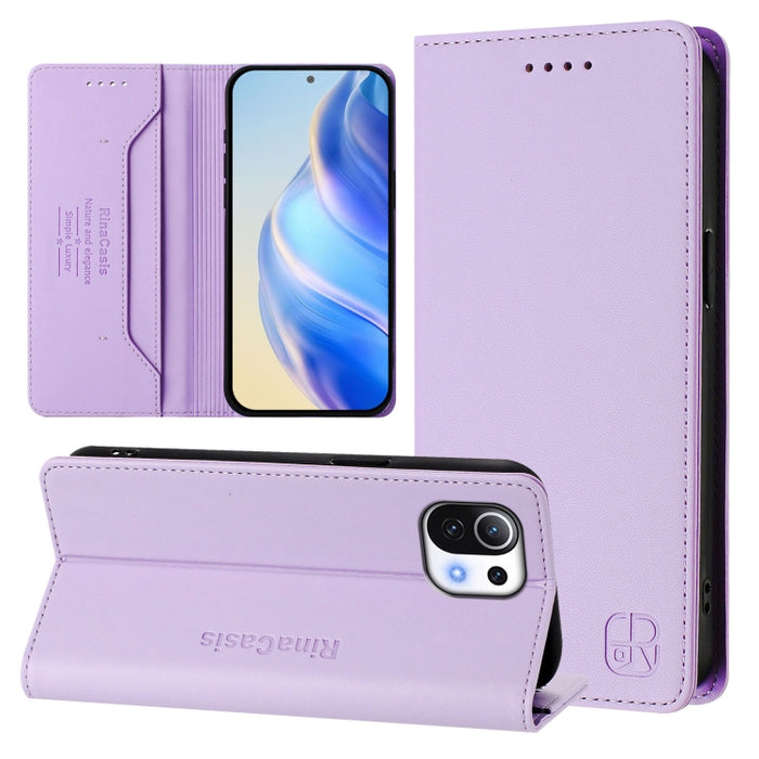 Estuche para teléfono de cuero con doble pliegue y succión magnética y RFID RC01, For Xiaomi 13 Lite 5G / Civi 2, For Xiaomi 13 Pro 5G, For Xiaomi 13 5G, For Xiaomi 12S Ultra, For Xiaomi 12 Pro / 12S Pro, For Xiaomi 12 5G / 12X 5G / 12S 5G             ...