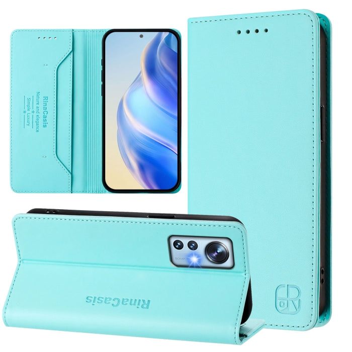 Estuche para teléfono de cuero con doble pliegue y succión magnética y RFID RC01, For Xiaomi 13 Lite 5G / Civi 2, For Xiaomi 13 Pro 5G, For Xiaomi 13 5G, For Xiaomi 12S Ultra, For Xiaomi 12 Pro / 12S Pro, For Xiaomi 12 5G / 12X 5G / 12S 5G             ...