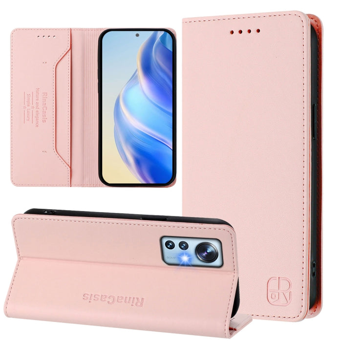 Estuche para teléfono de cuero con doble pliegue y succión magnética y RFID RC01, For Xiaomi 13 Lite 5G / Civi 2, For Xiaomi 13 Pro 5G, For Xiaomi 13 5G, For Xiaomi 12S Ultra, For Xiaomi 12 Pro / 12S Pro, For Xiaomi 12 5G / 12X 5G / 12S 5G             ...