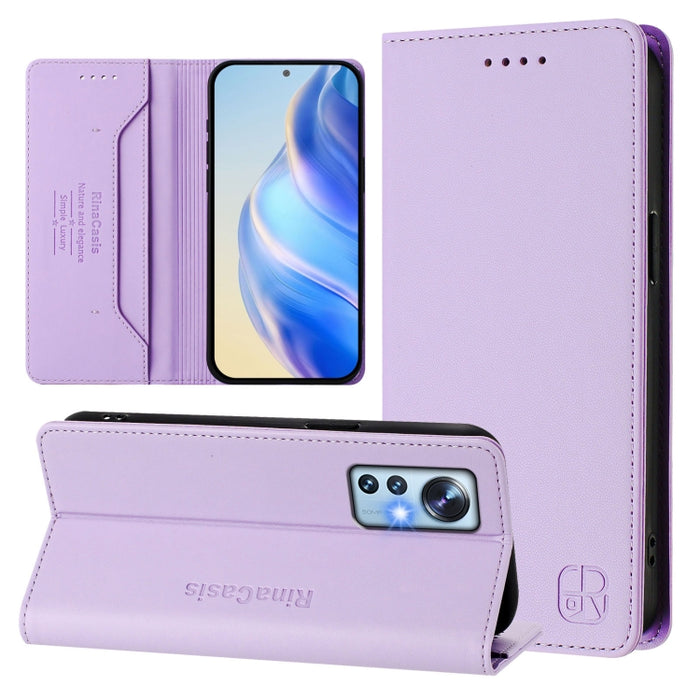 Estuche para teléfono de cuero con doble pliegue y succión magnética y RFID RC01, For Xiaomi 13 Lite 5G / Civi 2, For Xiaomi 13 Pro 5G, For Xiaomi 13 5G, For Xiaomi 12S Ultra, For Xiaomi 12 Pro / 12S Pro, For Xiaomi 12 5G / 12X 5G / 12S 5G             ...
