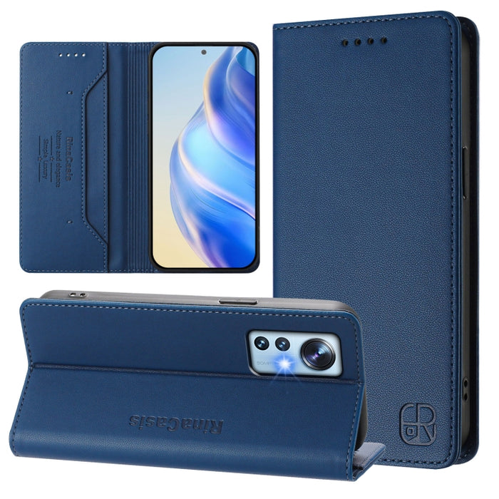 Estuche para teléfono de cuero con doble pliegue y succión magnética y RFID RC01, For Xiaomi 13 Lite 5G / Civi 2, For Xiaomi 13 Pro 5G, For Xiaomi 13 5G, For Xiaomi 12S Ultra, For Xiaomi 12 Pro / 12S Pro, For Xiaomi 12 5G / 12X 5G / 12S 5G             ...