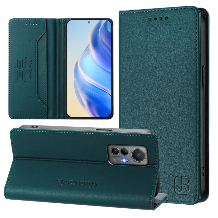 Estuche para teléfono de cuero con doble pliegue y succión magnética y RFID RC01, For Xiaomi 13 Lite 5G / Civi 2, For Xiaomi 13 Pro 5G, For Xiaomi 13 5G, For Xiaomi 12S Ultra, For Xiaomi 12 Pro / 12S Pro, For Xiaomi 12 5G / 12X 5G / 12S 5G             ...