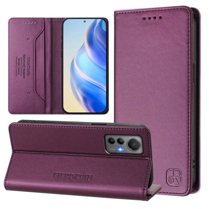 Estuche para teléfono de cuero con doble pliegue y succión magnética y RFID RC01, For Xiaomi 13 Lite 5G / Civi 2, For Xiaomi 13 Pro 5G, For Xiaomi 13 5G, For Xiaomi 12S Ultra, For Xiaomi 12 Pro / 12S Pro, For Xiaomi 12 5G / 12X 5G / 12S 5G             ...