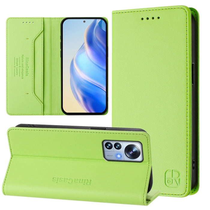 Estuche para teléfono de cuero con doble pliegue y succión magnética y RFID RC01, For Xiaomi 13 Lite 5G / Civi 2, For Xiaomi 13 Pro 5G, For Xiaomi 13 5G, For Xiaomi 12S Ultra, For Xiaomi 12 Pro / 12S Pro, For Xiaomi 12 5G / 12X 5G / 12S 5G             ...