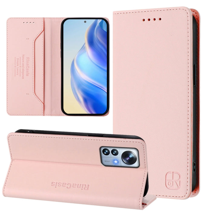Estuche para teléfono de cuero con doble pliegue y succión magnética y RFID RC01, For Xiaomi 13 Lite 5G / Civi 2, For Xiaomi 13 Pro 5G, For Xiaomi 13 5G, For Xiaomi 12S Ultra, For Xiaomi 12 Pro / 12S Pro, For Xiaomi 12 5G / 12X 5G / 12S 5G             ...