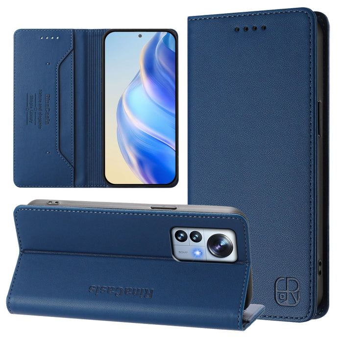 Estuche para teléfono de cuero con doble pliegue y succión magnética y RFID RC01, For Xiaomi 13 Lite 5G / Civi 2, For Xiaomi 13 Pro 5G, For Xiaomi 13 5G, For Xiaomi 12S Ultra, For Xiaomi 12 Pro / 12S Pro, For Xiaomi 12 5G / 12X 5G / 12S 5G             ...