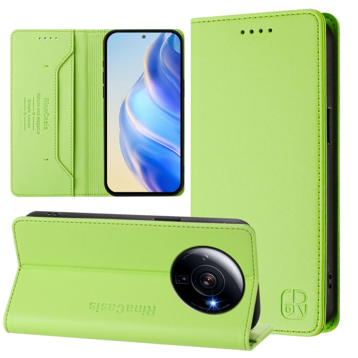 Estuche para teléfono de cuero con doble pliegue y succión magnética y RFID RC01, For Xiaomi 13 Lite 5G / Civi 2, For Xiaomi 13 Pro 5G, For Xiaomi 13 5G, For Xiaomi 12S Ultra, For Xiaomi 12 Pro / 12S Pro, For Xiaomi 12 5G / 12X 5G / 12S 5G             ...