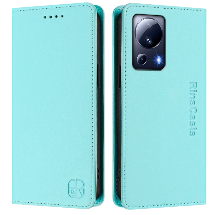 Estuche para teléfono de cuero con doble pliegue y succión magnética y RFID RC01, For Xiaomi 13 Lite 5G / Civi 2, For Xiaomi 13 Pro 5G, For Xiaomi 13 5G, For Xiaomi 12S Ultra, For Xiaomi 12 Pro / 12S Pro, For Xiaomi 12 5G / 12X 5G / 12S 5G             ...