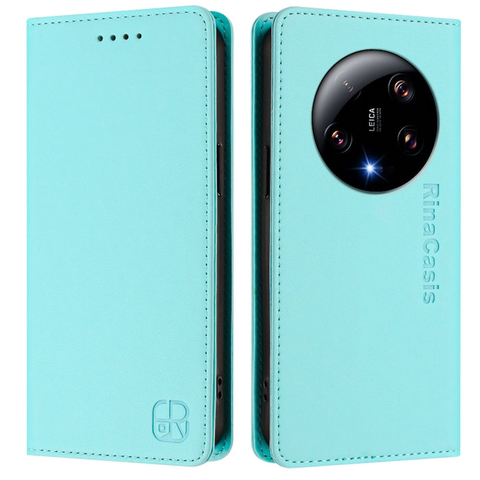 Estuche para teléfono de cuero con doble pliegue y succión magnética y RFID RC01, For Xiaomi 13 Lite 5G / Civi 2, For Xiaomi 13 Pro 5G, For Xiaomi 13 5G, For Xiaomi 12S Ultra, For Xiaomi 12 Pro / 12S Pro, For Xiaomi 12 5G / 12X 5G / 12S 5G             ...