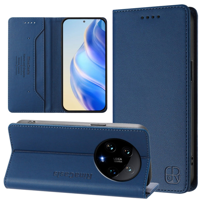 Estuche para teléfono de cuero con doble pliegue y succión magnética y RFID RC01, For Xiaomi 14T Pro, For Xiaomi 14T, For Xiaomi Poco F6 5G, For Xiaomi Poco F6 Pro 5G, For Xiaomi Poco X6 Neo 5G, For Xiaomi Poco X6 Pro / Redmi K70E                      ...