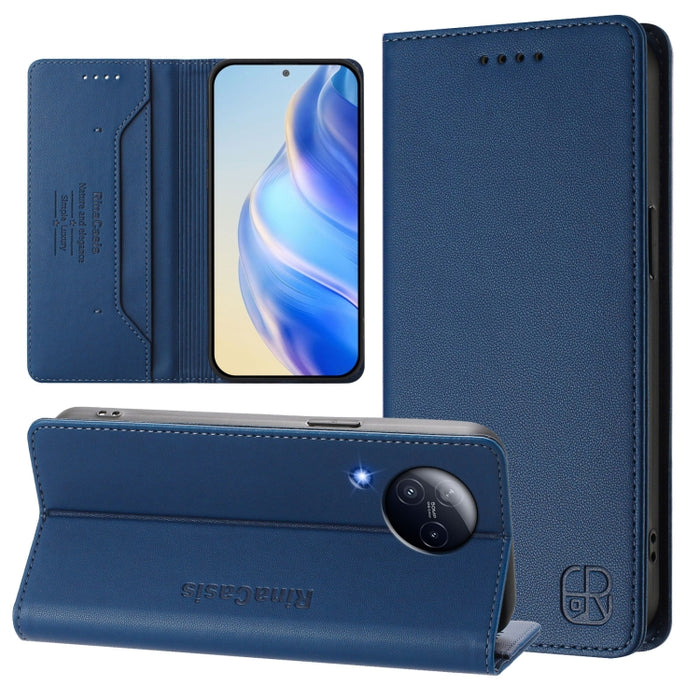 Estuche para teléfono de cuero con doble pliegue y succión magnética y RFID RC01, For Xiaomi 14T Pro, For Xiaomi 14T, For Xiaomi Poco F6 5G, For Xiaomi Poco F6 Pro 5G, For Xiaomi Poco X6 Neo 5G, For Xiaomi Poco X6 Pro / Redmi K70E                      ...
